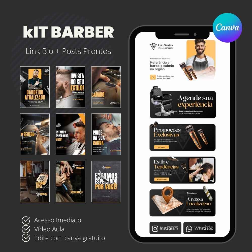 Link na Bio para Barbearia